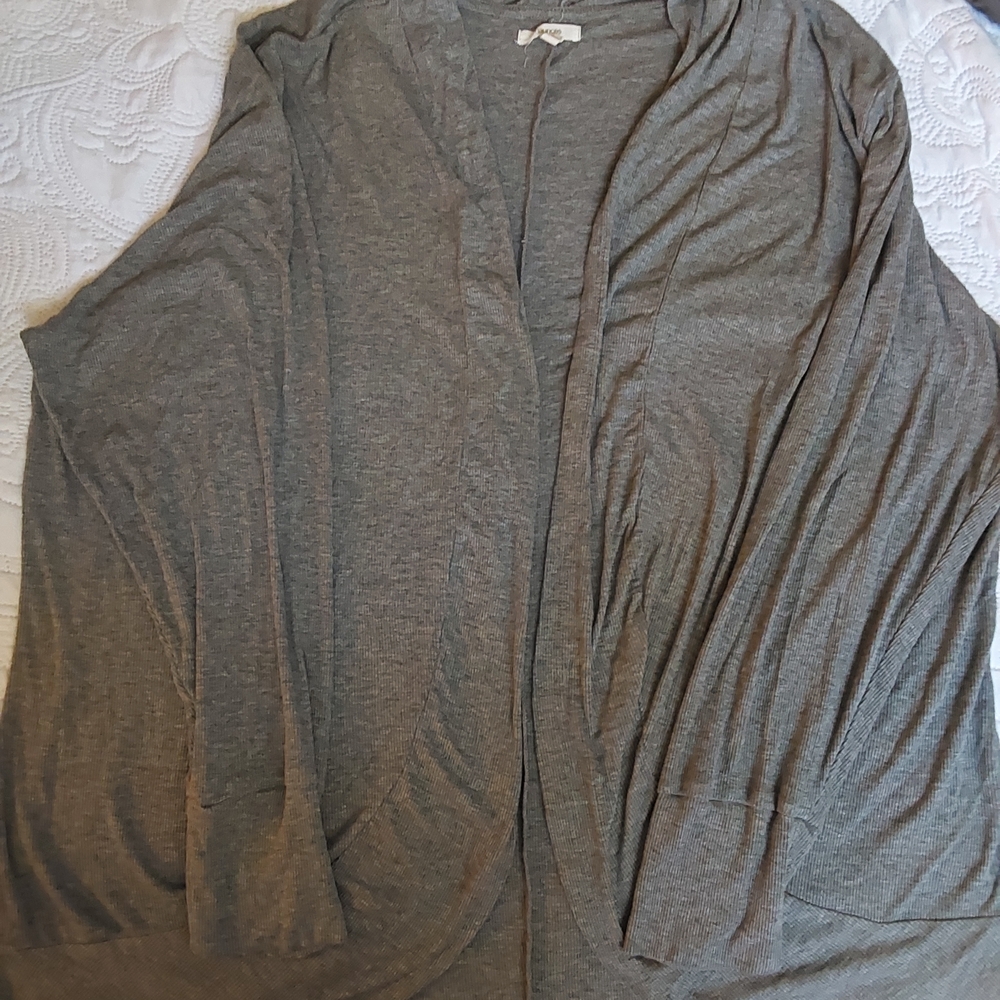 Maurices Gray Ribbed Cardigan XXL
